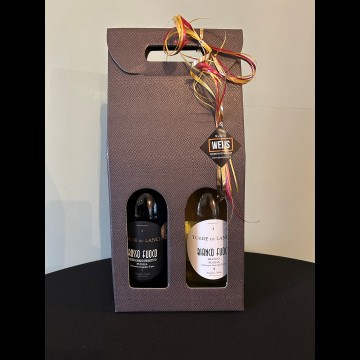 2 vaks wijndoos met Italiaanse wijnen