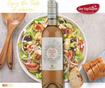 Mediterrane salade -  Sartori Pinot Grigio Rosé - Gerecht - uw topSlijter