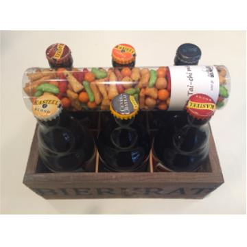 Kasteelbierpakket in bierkrat + nootjes