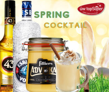 Lente cocktail - Licor 43 - Esbjaerg vodka - Filliers Advokaat - uw topSlijter